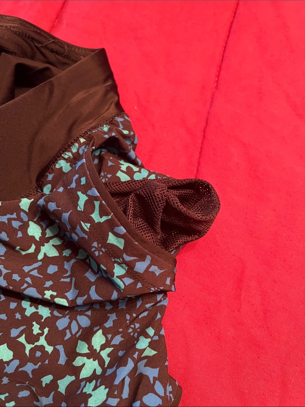 Lands End Women’s Black Teal print Board Shorts with panty 12 - Picture 6 of 6
